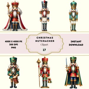 Christmas Nutcracker Clipart, Watercolor Clipart Nutcracker, Nutcracker Print Graphics, Xmas Graphics, Nutcracker PNG Bundle, Free License