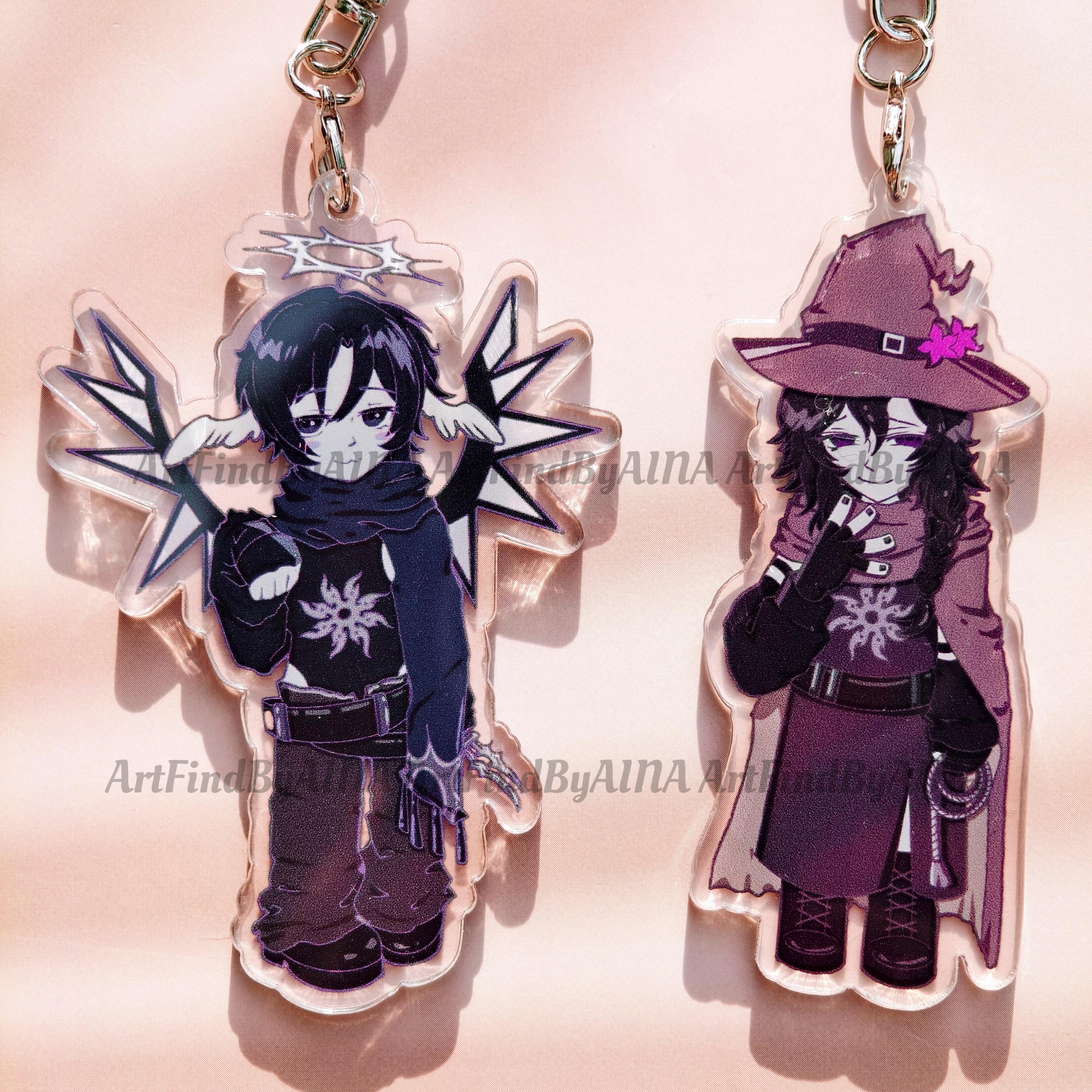 Two Time,azure Keychain,acrylic Keychain,azuretime - Etsy