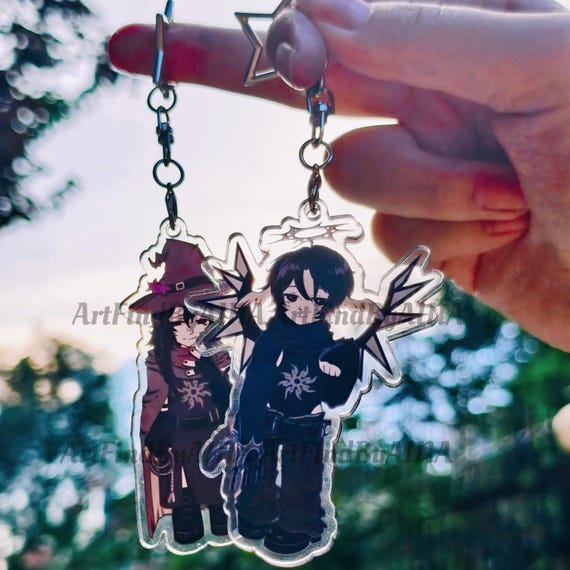 Forsaken Keychain, Two Time,azure Keychain,acrylic Keychain