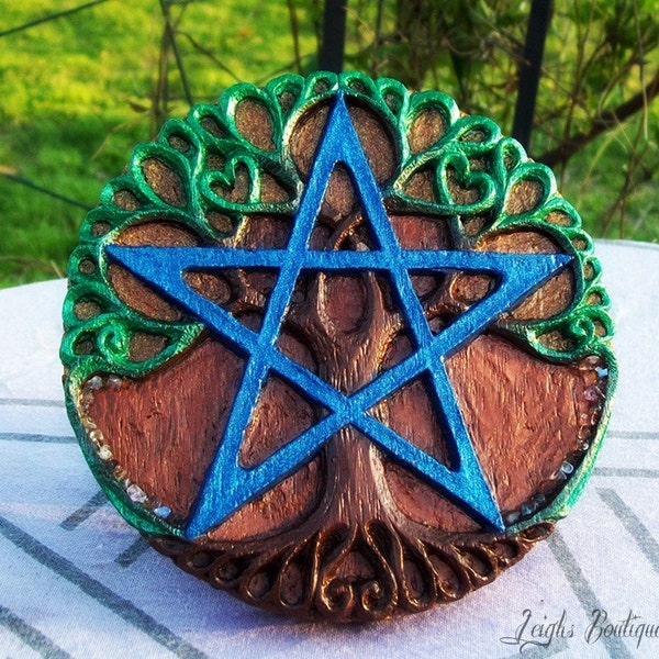 RESERVED FOR AME Hand Painted Tree of Life Pentacle Plaque Payment 1