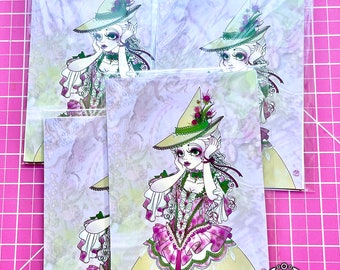 Rococo Milk Thistle Witch Print - Print 5 x 7 *SALE*