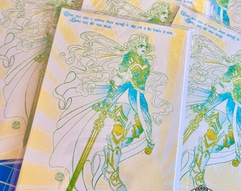 Lady Yarrow - Risograph Print 5 x 7