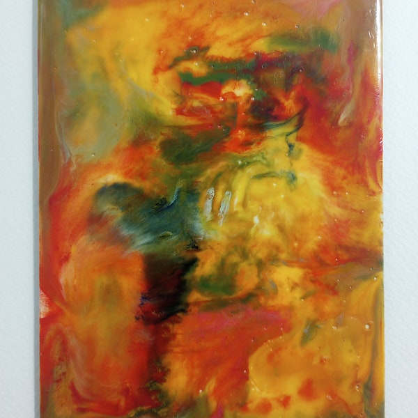 Encaustic Painting, "Spirit of the Mountain"