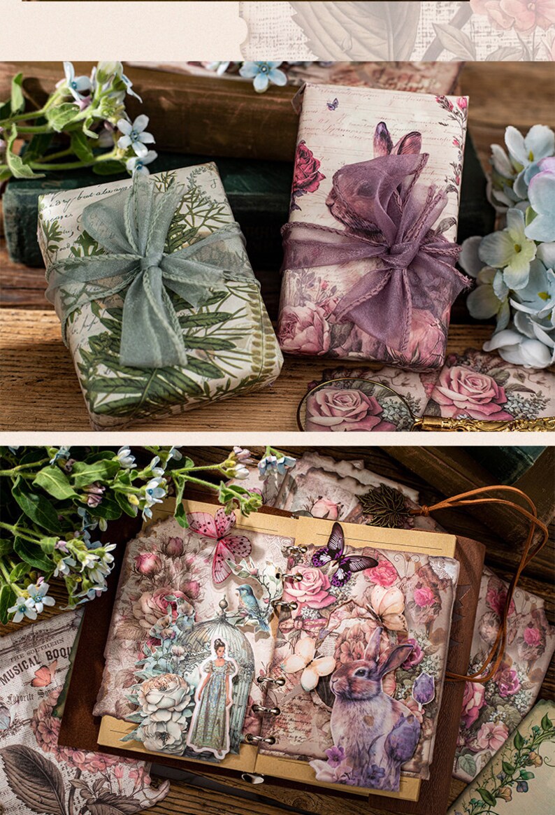 30pcs Vellum Memo Pack,bees Ephemera,label Junk Journal Paper,frame