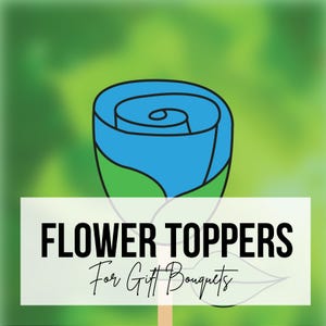 Printable Tulip Flower Topper – A4 Sheet with 3 Color Variations – PDF and JPG Files – DIY Craft, Card Making & Bouquet Decorations