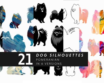 Pomeranian SVG PNG Digital Download - Cute Dog Portrait Pommy Wall Art Poster Pommy Sticker Print Tshirt Mug Totebag Pome Leather Stencil