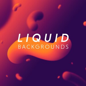 May include: Abstract background with a gradient of orange, red, and purple colors. The background is filled with overlapping, fluid shapes that resemble drops of liquid.