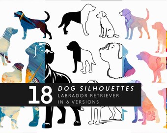 Labrador Retriever Dog Portrait SVG PNG Digital Download - Labrador Wall Art Dog Print Sticker T-Shirt Labrador Leather Stencil Dog Tumbler