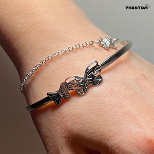 Pulsera de mariposa, mariposa monarca, pulsera de mariposa, pulsera gótica, pulsera de fantasía, pulsera minimalista, pulsera de plata