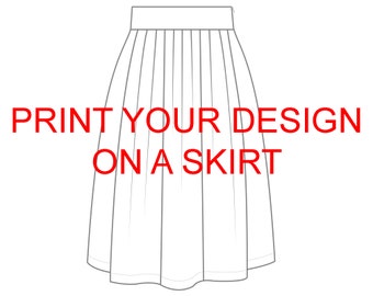 Skirt with Side Pockets Your Design Printed your favorite design on skirts- Skirt with your own Print Custom prints Personalized Clothes