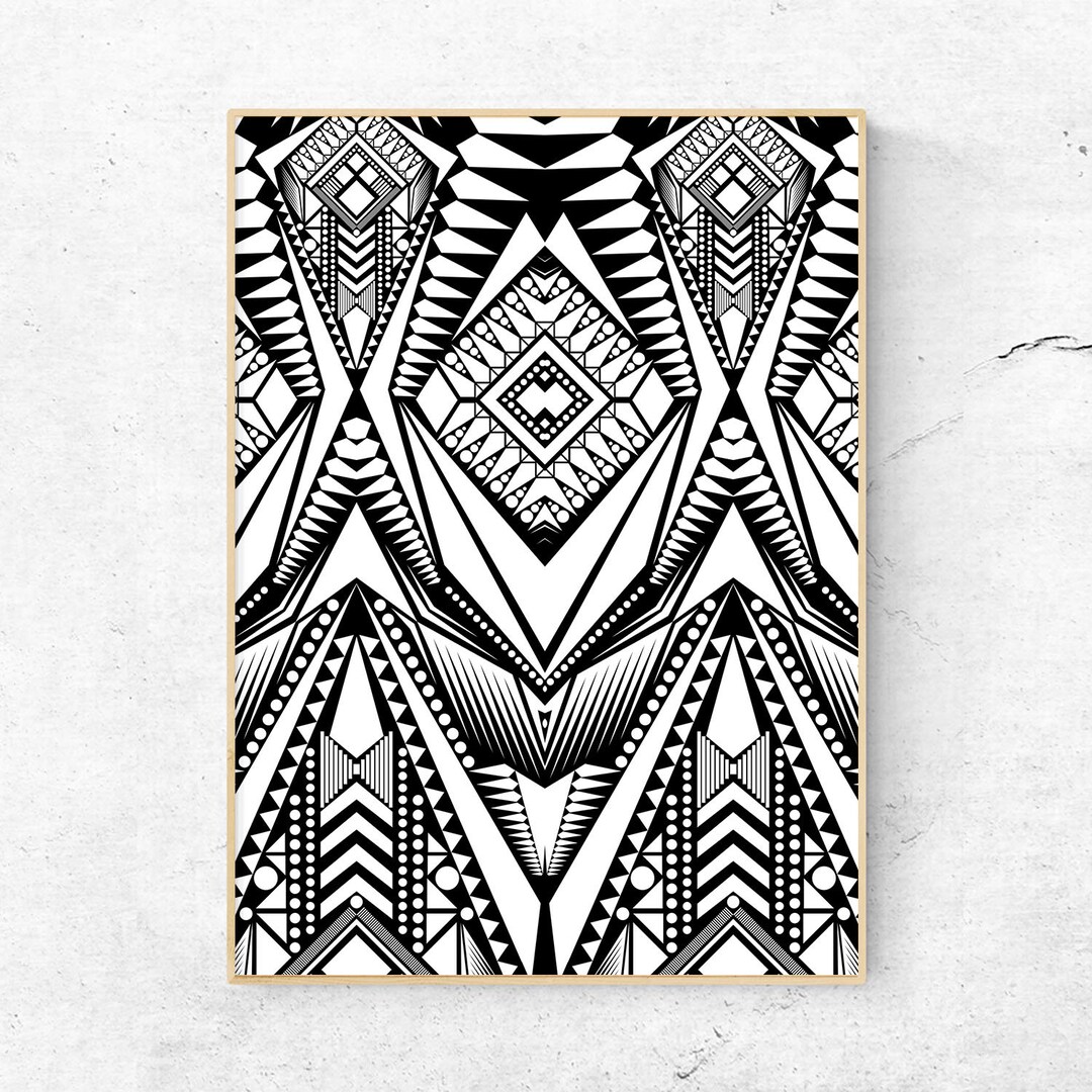 Geometric Printable Artwork, Black and White Wall Art, Abstract Art ...