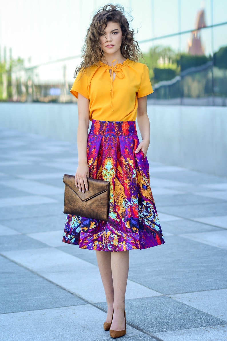 Skirt with Side Pockets Your Design Printed your favorite design on skirts- Skirt with your own Print Custom prints Personalized Clothes