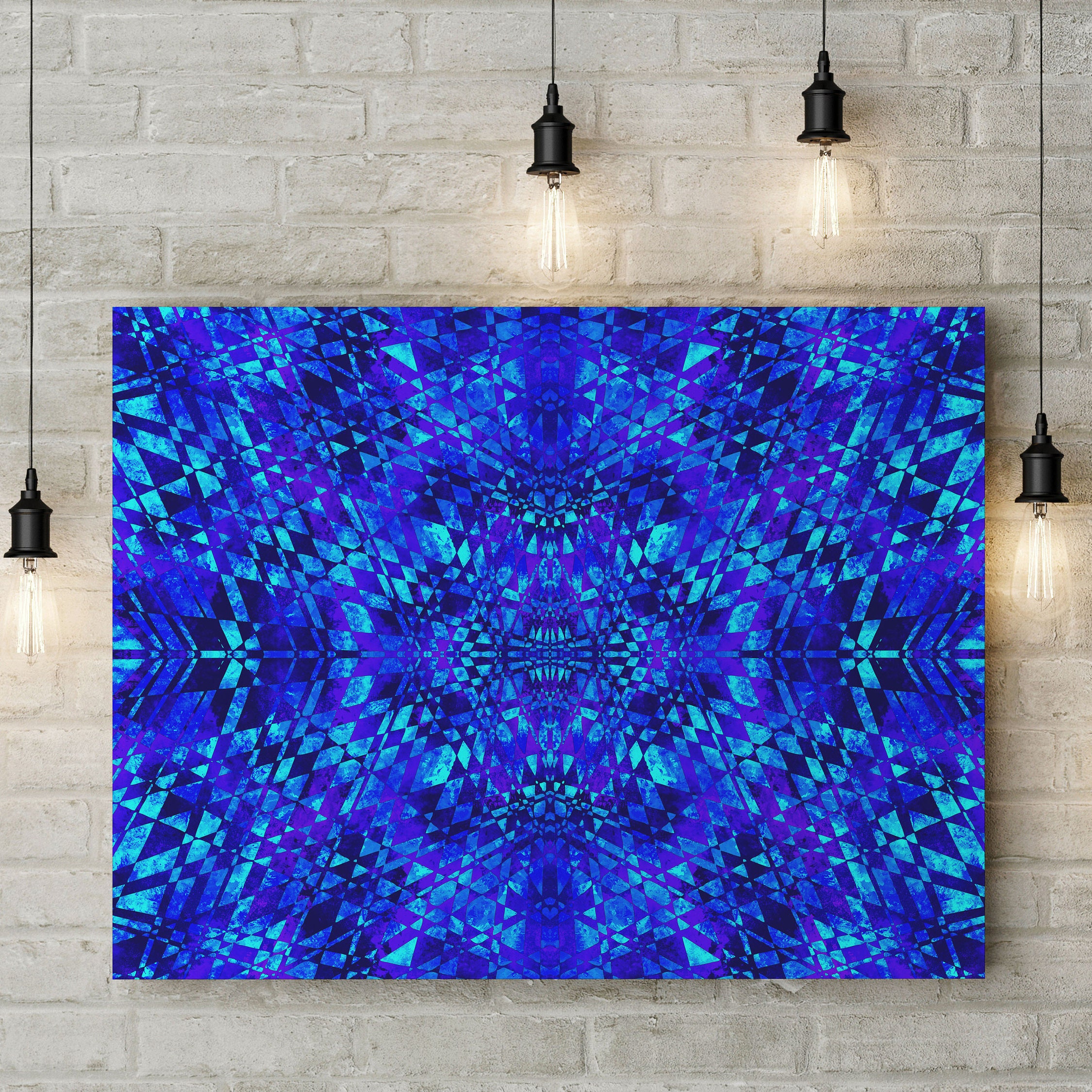 Blue Ornaments, Digital Print, Wall Art, Abstract Wall Art, Abstract