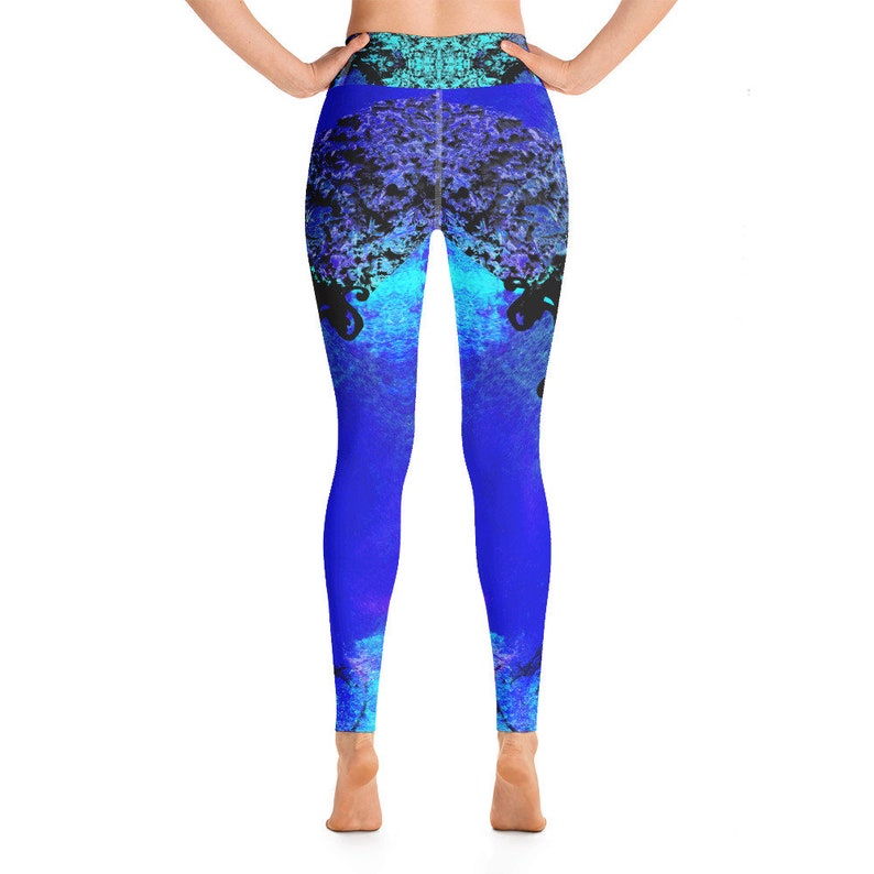 Running Leggings Raised Waistband Women Leggings Fitness Leggings Baroque Style Yoga Leggings Microfiber Yarn Pants Stretchy Pants