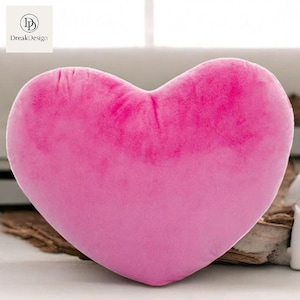 Kawaii Herz Kissen – Weiches Plüsch Kissen für Schlafzimmer oder Sofa – süsser Raum Dekor – Valentinstag Geschenk für Kinder oder Paare