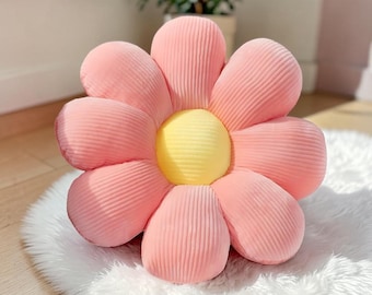 Plush Flower Floor Cushion: Soft Sunflower or Daisy Seat Pad