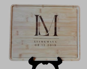 Personalized Bamboo Cutting Board – Custom Engraved Wedding, Housewarming, Anniversary Gift – Sustainable Kitchen Decor