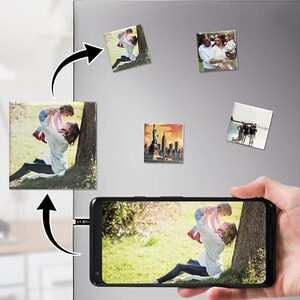 Custom Photo Magnet Set of 9 – Personalized Fridge Magnet Gift for Birthdays, Anniversaries, or Holidays