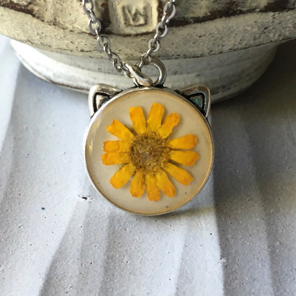 Sunflower Necklace Etsy