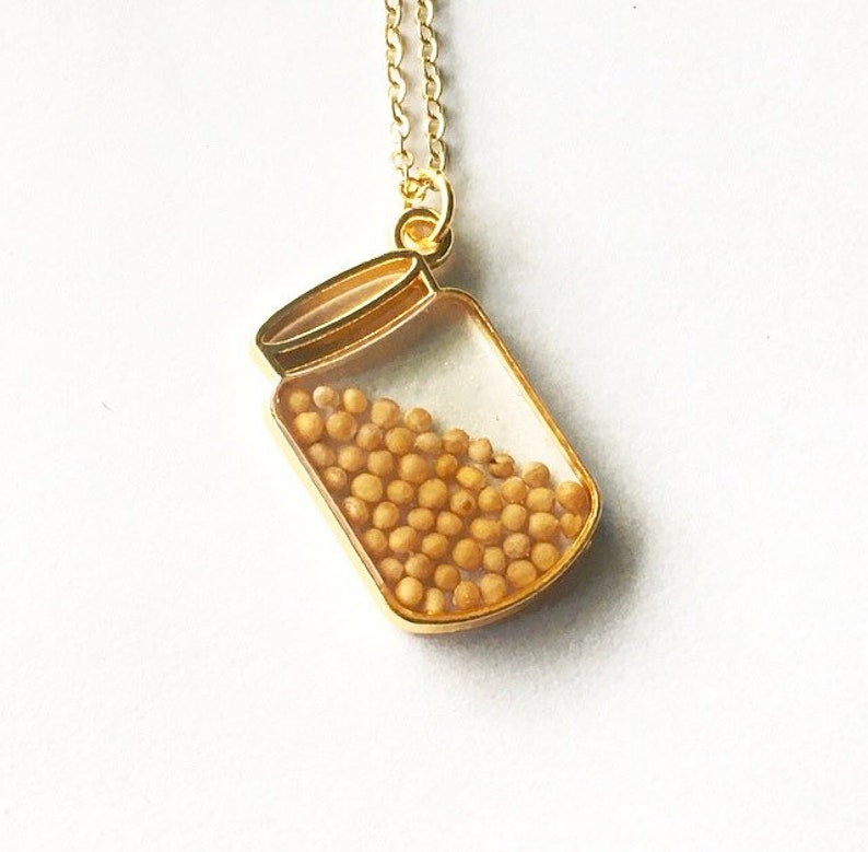 Red Pepper Evil Eye Necklace Resin Jewelry Mason Jar Etsy