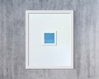 Dessin abstrait minimaliste original de 20 x 10 po., petit dessin sur papier, prêt à encadrer, art mural moderne et contemporain, unique en son genre