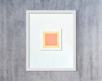 Dessin abstrait minimaliste original de 20 x 10 po., petit dessin sur papier, prêt à encadrer, art mural moderne et contemporain, unique en son genre