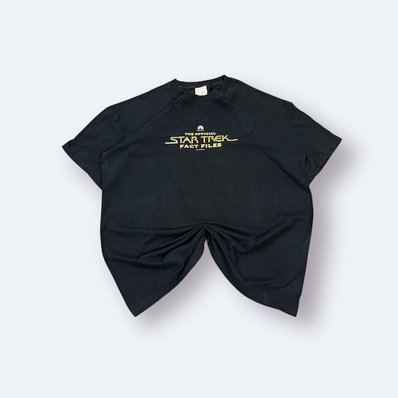 Star Trek 1998 Vintage Shirt Fact Files Single Stitch Schwarz XL | Vinverse