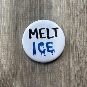 MELT ICE Button - Handgeschriebener Anti-ICE-Protest-Button