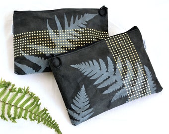 FERN bag, make-up bag, gold, wallet, vegan, washable paper, handmade by renna deluxe