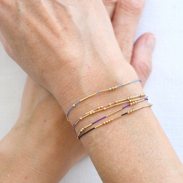 Bracciale in codice Morse GOLD Achtsamkeit Morsearmband Selbstfürsorge Affirmation Armband minimalistisch renna deluxe