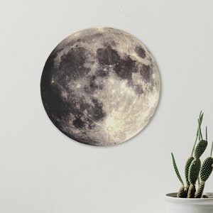 MOON Wall Art - Minimalist Lunar Phases Decor, Round Wall Art, Cosmic Artwork for Living Room, Bedroom & Office, Design renna deluxe