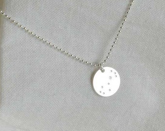Zodiac Necklace silver SCORPIO charm, Zodiac pendant necklace, Astrology necklace, Constellation, boho handmade jewelry by renna deluxe