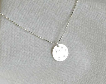 LIBRA Zodiac Necklace silver LIBRA charm, Zodiac pendant necklace, Zodiac Constellation, boho handmade jewelry renna deluxe