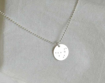 CAPRICORNE Zodiac Collier argent avec charme, Pendentif Zodiac, Collier Astrologie, Zodiac Constellation, bijoux boho par renna deluxe