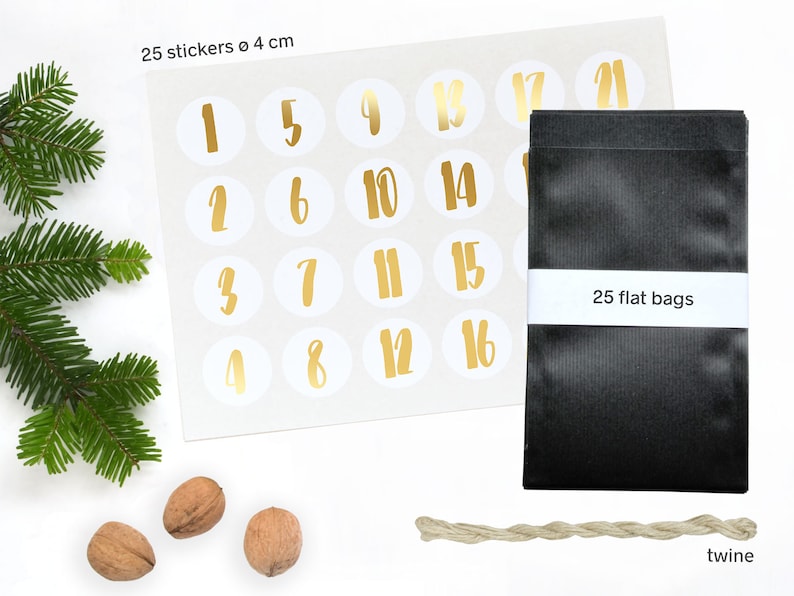 Advent Calendar for Him Kit 25 Days Christmas Calendar BLACK Etsy Canada