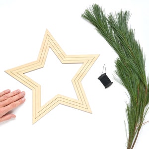 Big STAR set of 3, stars made of wood, christmas star, Christmas Decoration, wooden stars, nordic, scandi, hygge, renna deluxe image 9