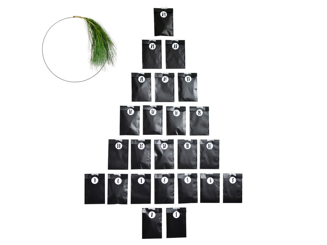 Advent Calendar for Him Kit Christmas Calendar BLACK in Boho Hygge