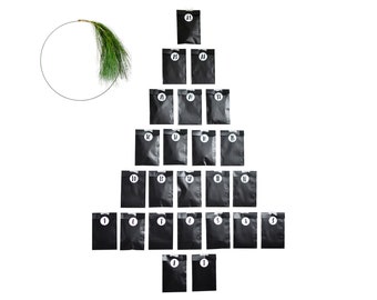 advent calendar for him kit christmas calendar BLACK in boho hygge style made by renna deluxe