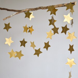 STAR garland in black star garland christmas garland, christmas Decoration, Paper Decoration, Christmas Decoration by renna deluxe Gold