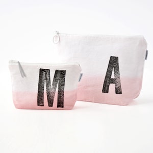 Neceser personalizado con monograma, rosa degradado renna deluxe