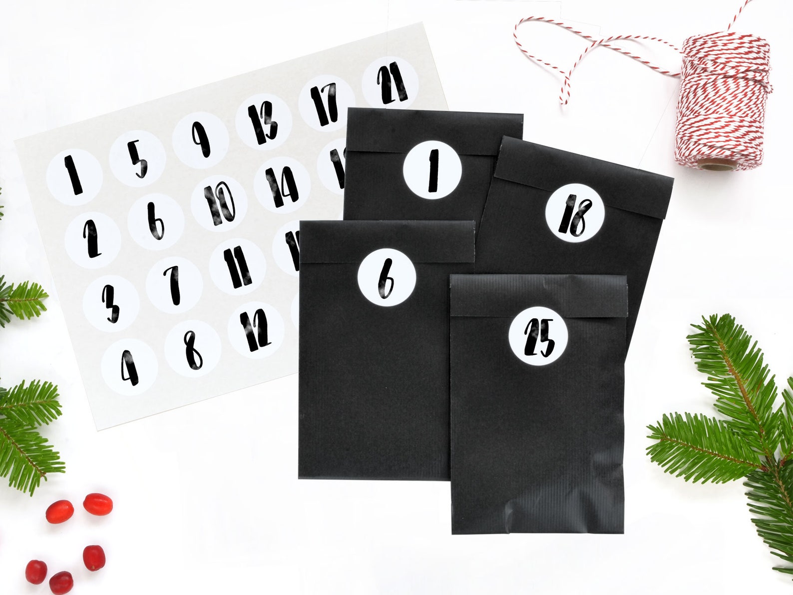 Advent Calendar for Him Kit Christmas Calendar BLACK in Boho Etsy