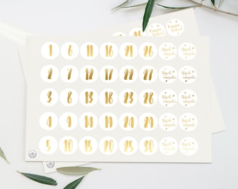 Ramadan Kalender Sticker in Gold für den Ramazan Dekoration Handlettering Ramadan Kalender Zahlen Boho style Iftar Night von renna deluxe