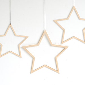 Big STAR set of 3, stars made of wood, christmas star, Christmas Decoration, wooden stars, nordic, scandi, hygge, renna deluxe image 8