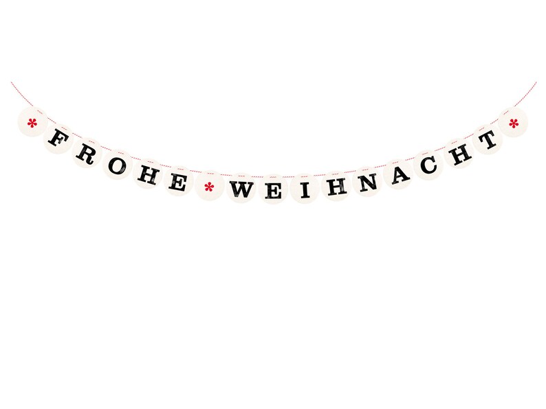 FROHE WEIHNACHT banner // Christmas garland for the holiday season, photo prop, decration renna deluxe image 6