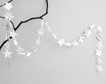 STAR garland black and white minimal simplicity modern by renna deluxe