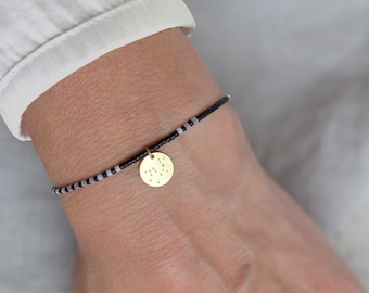 SIRIUS bracelet gold with charm, Zodiac Bracelet, Astrology Bracelet, Zodiac Constellation, boho handmade jewelry by renna deluxe