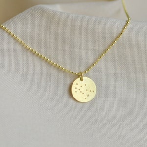 Zodiac Necklace gold with charm, Zodiac pendant necklace, Astrology necklace, Zodiac Constellation, boho handmade jewelry by renna deluxe image 4