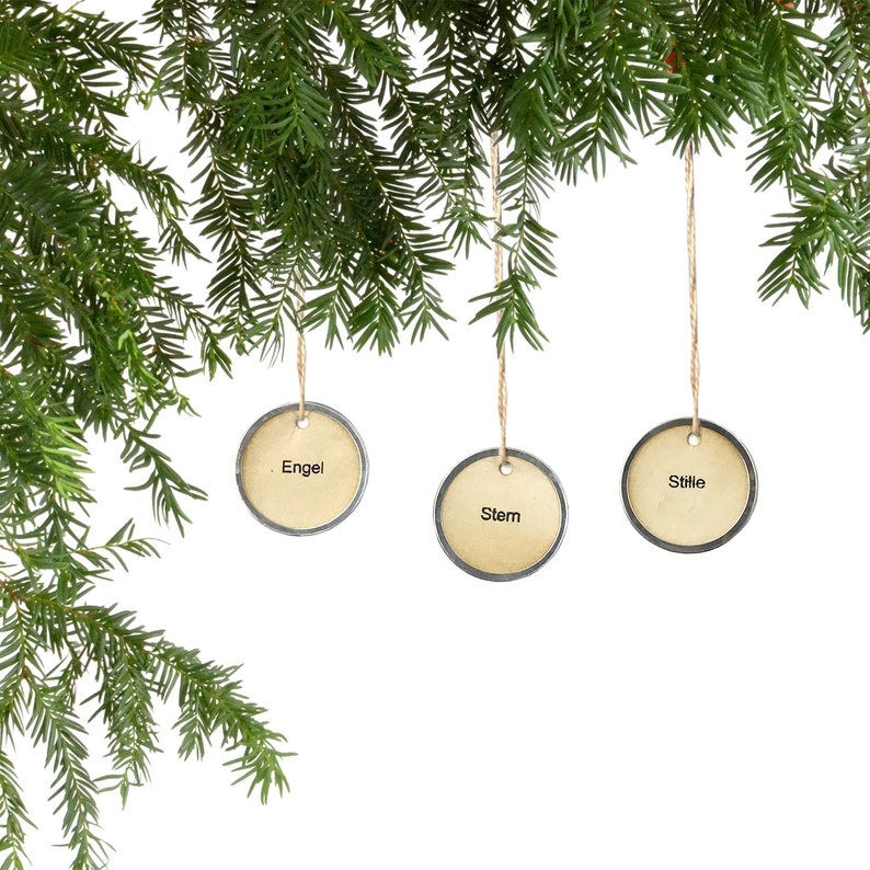 LIEBE GLAUBE HOFFNUNG, set of 3, virtues ornament in German pure and minimal made by renna deluxe image 6