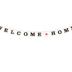 WELCOME HOME garland, bunting decor handmade by renna deluxe image 1