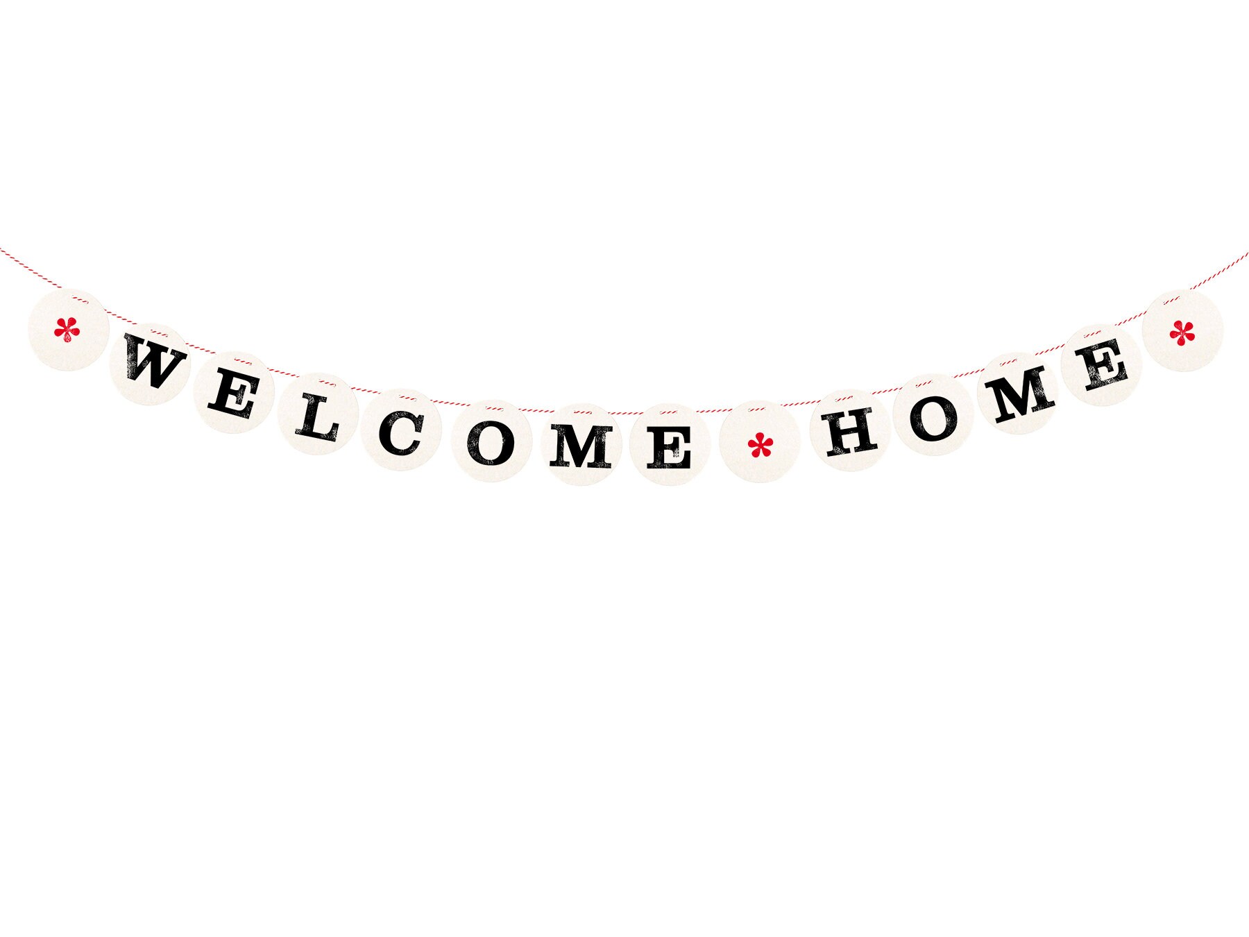 WELCOME HOME Garland, Bunting Decor Handmade by Renna Deluxe